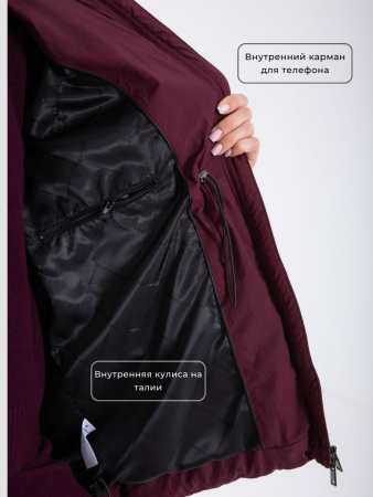 Пуховик женский зимний CRUSH Бордовый